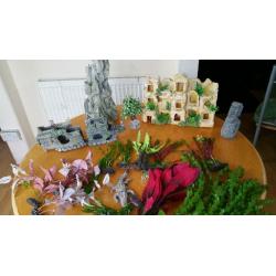 Selection of ornaments for fish tank