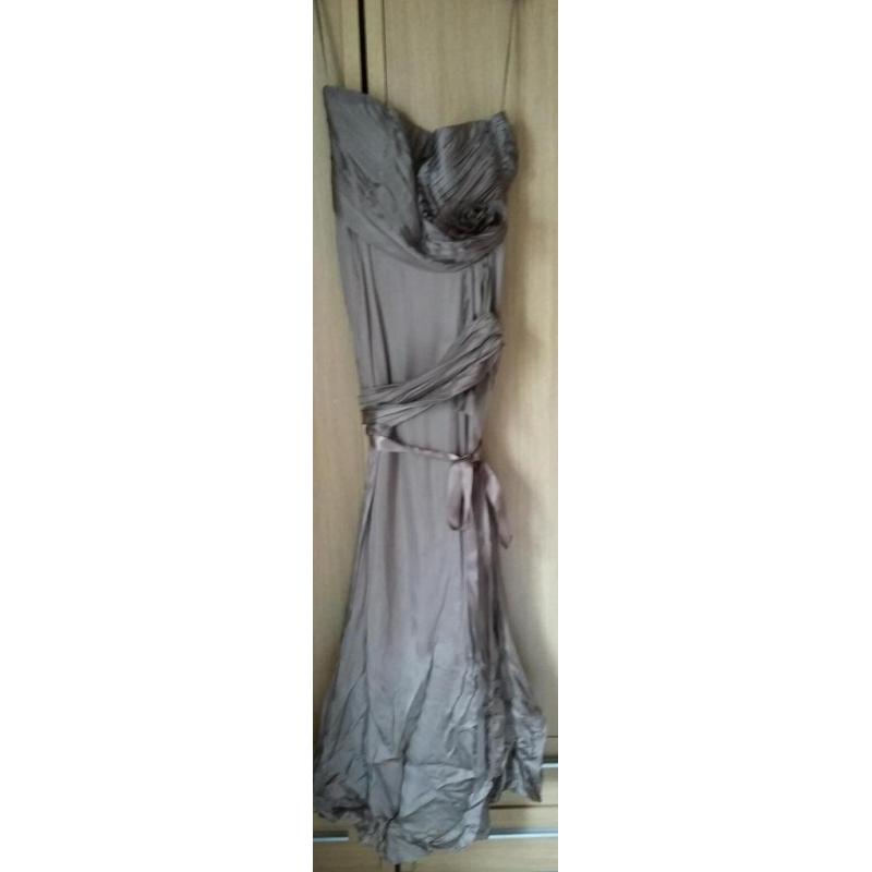 Dress long chocolate brown
