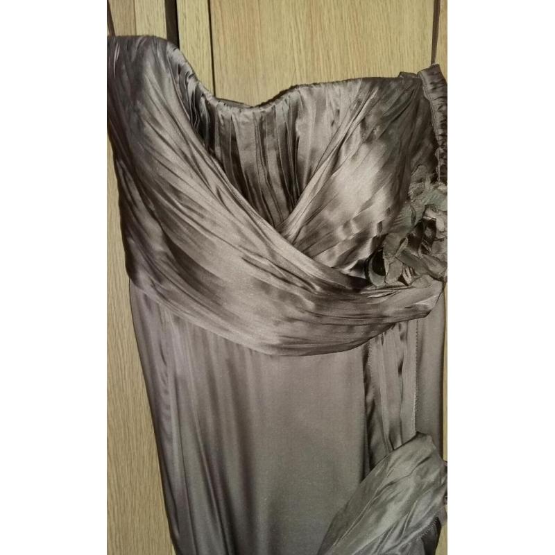 Dress long chocolate brown