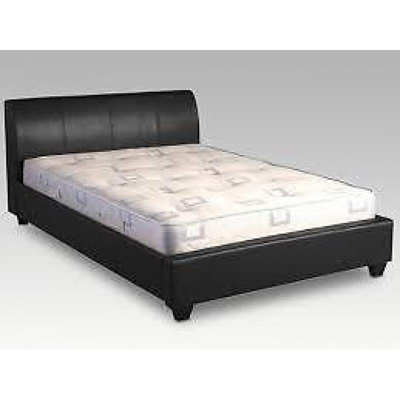 double bed and mattress - brand new - delivered - king size TV bed - new