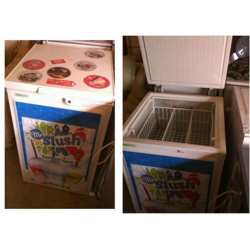 PLEASE RING OR TEXT FIRST Norfrost chest freezer with inside basket STICKERS CAN BE PEELED OFF