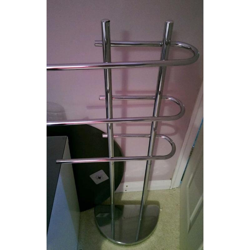 Bathroom Towel Rail Holder Freestanding Chrome