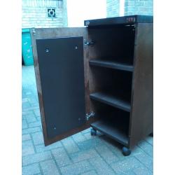 Belling servery, heated hostess trolley mahogony colour