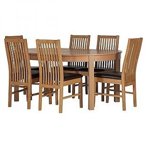 Coleridge Extendable Oval Table and 6 Paris Chocolate Chairs