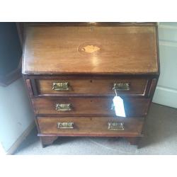 Beautiful Vintage Inlaid Mahogany Bureau / Writing Desk - CAN DELIVER