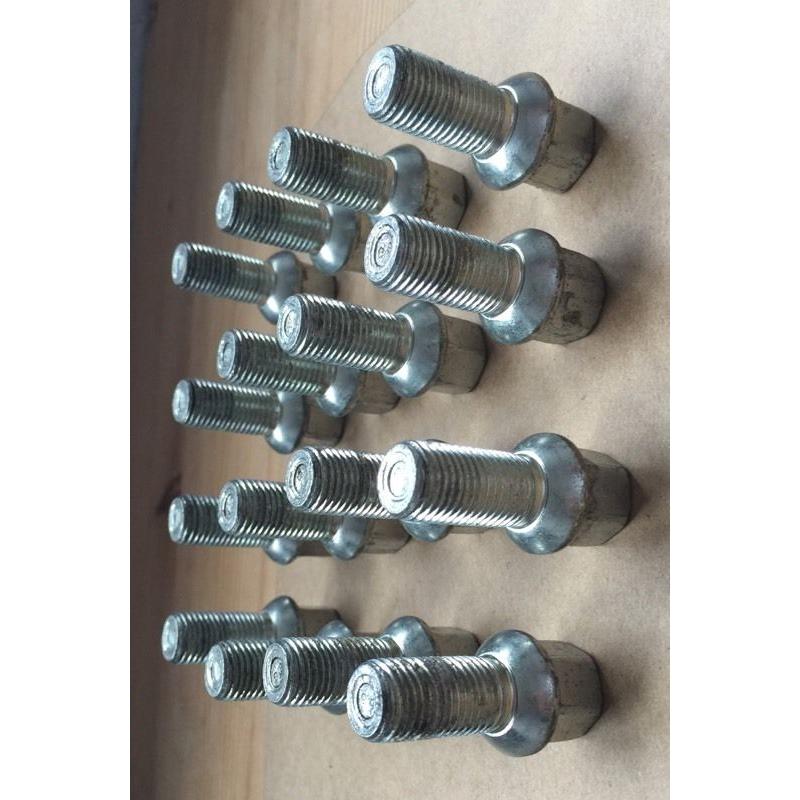 16 Genuine Audi VW Wheel M14x1.5 Bolts New