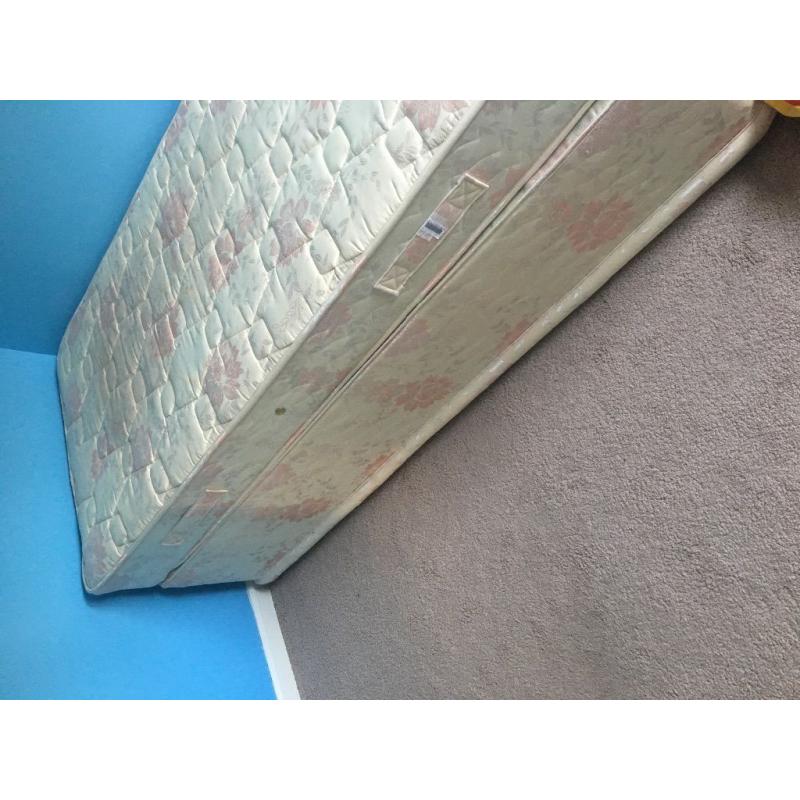 Single bed and mattress