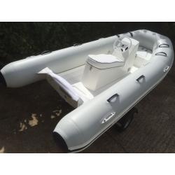 New Mercury Rib Rigid inflatable boat Jockey console inc helm cushion and wheel Vat inc