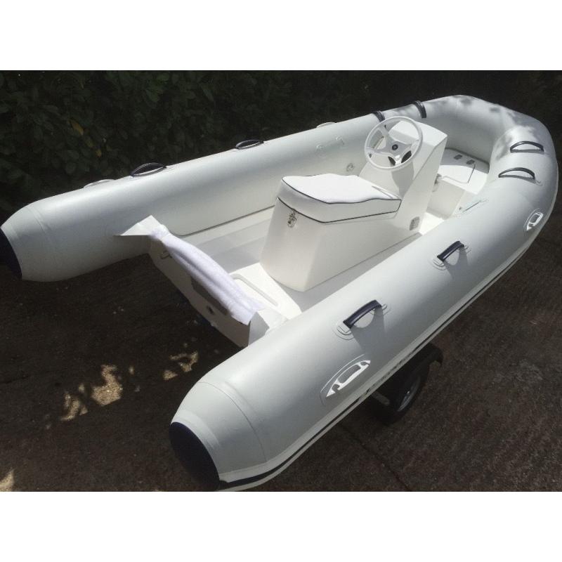 New Mercury Rib Rigid inflatable boat Jockey console inc helm cushion and wheel Vat inc