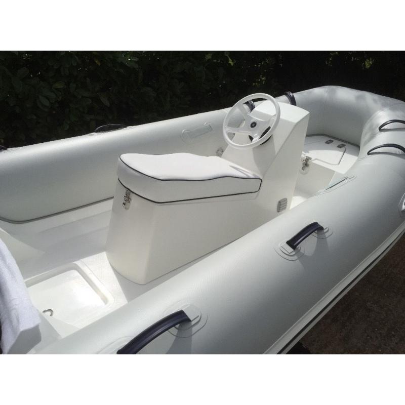 New Mercury Rib Rigid inflatable boat Jockey console inc helm cushion and wheel Vat inc
