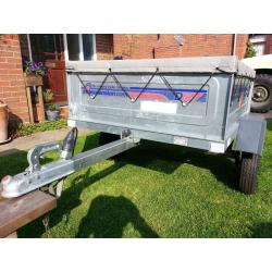Daxara 127 (Erde 122) Galvanised Tipping Trailer with Extension Canopy