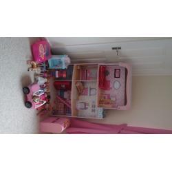 Barbie Playhouse & Huge bundle excellent Condition!!