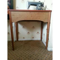 vintage sewing machine with table