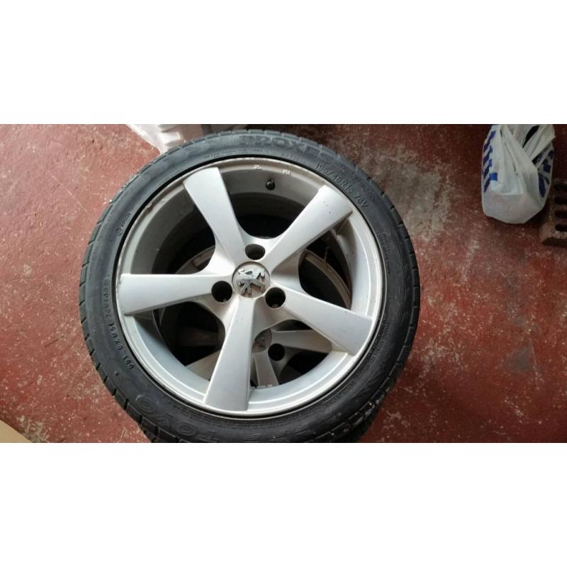 3 Stud Alloy Wheels, peugeot 106, saxo