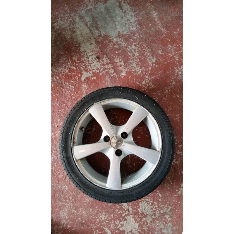 3 Stud Alloy Wheels, peugeot 106, saxo