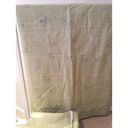Green butterfly next lined eyelet curtains