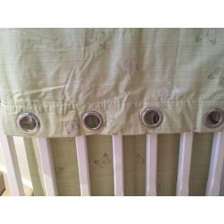 Green butterfly next lined eyelet curtains
