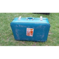 Foxcrof Vintage/retro suitcase by Antler - turquoise colour 61x42x17cm