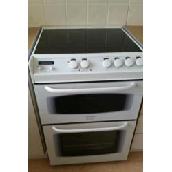 Tricot bendix white fan assisted electric cooker in white with ceramic hob