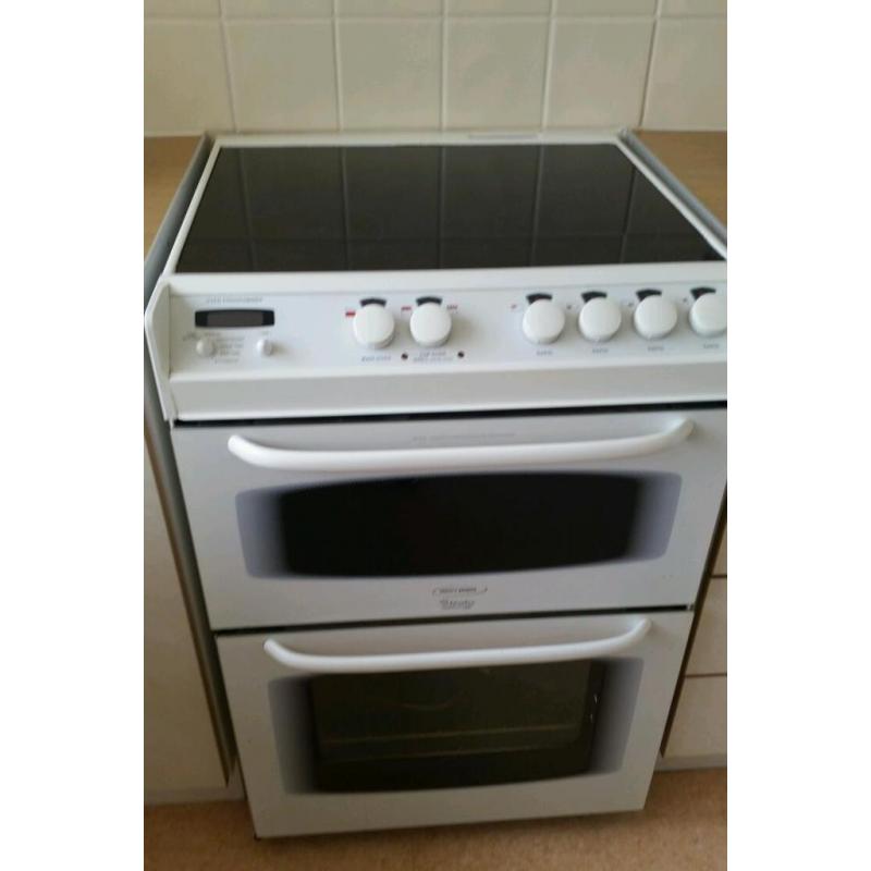 Tricot bendix white fan assisted electric cooker in white with ceramic hob