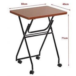 New Walnut & Black Folding Table