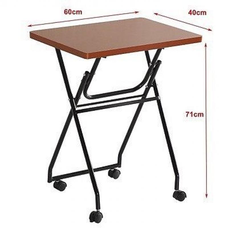 New Walnut & Black Folding Table