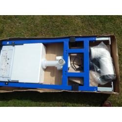 Concealed Cistern WC Steel Frame Wall Hung Toilet White Dual Flush Push Button