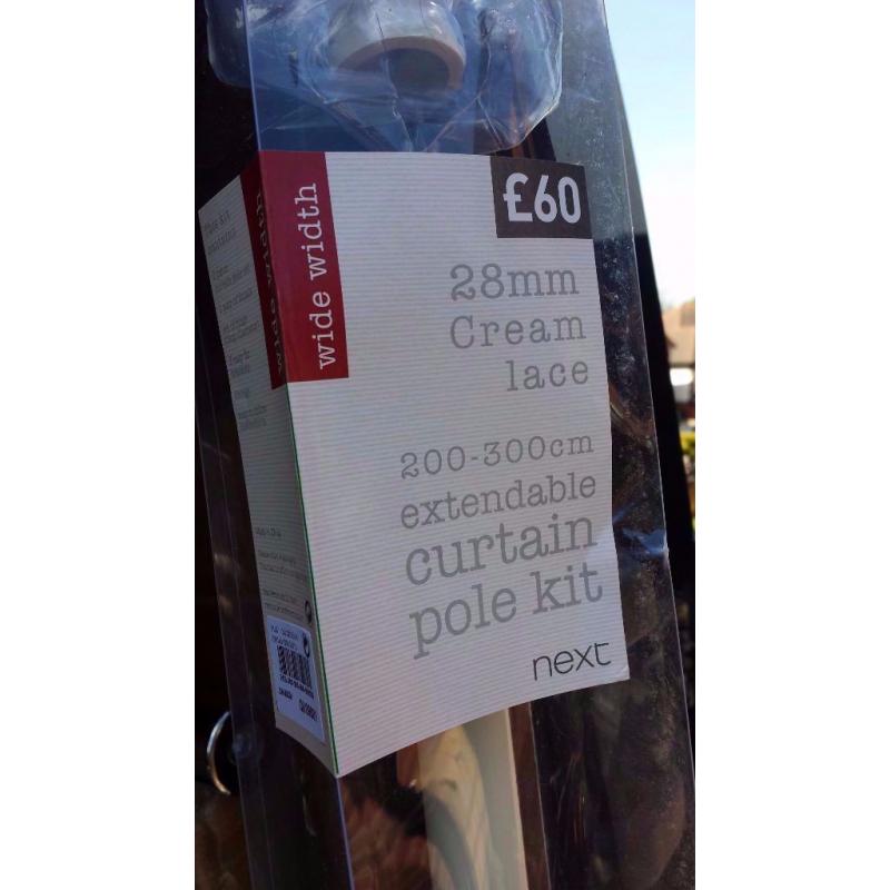 Curtain Pole Kit - Brand New