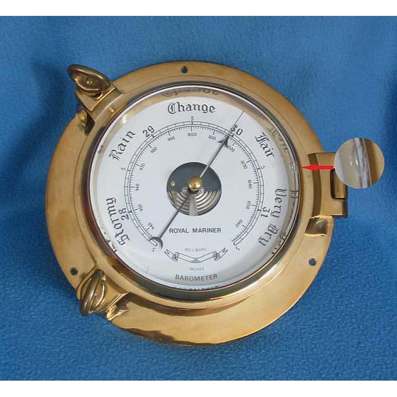 Royal Mariner Brass Porthole Style Barometer