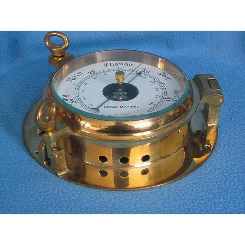 Royal Mariner Brass Porthole Style Barometer
