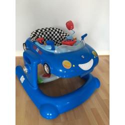 Mothercare car baby walker with lights and sounds