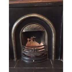 Cast iron fireplace and mantelpiece for sale