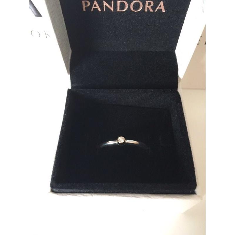 Beautiful Pandora Diamond Ring size 56