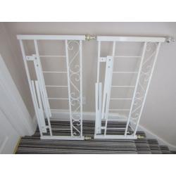 Headboards for single bed, two available, hygienic white metal construction. Two for sale.