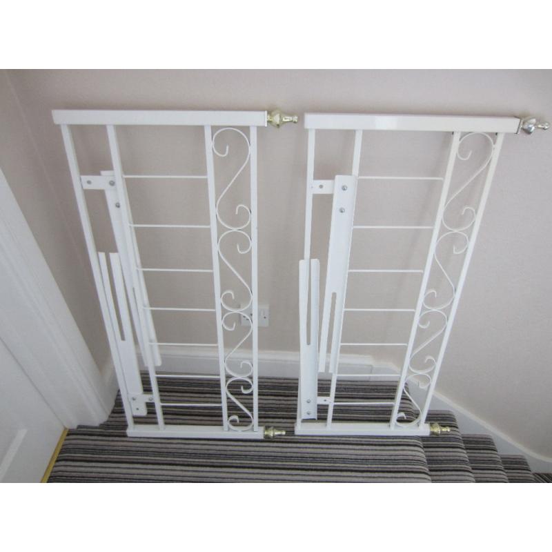 Headboards for single bed, two available, hygienic white metal construction. Two for sale.