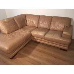Beautiful real leather corner sofa with free delivery within London
