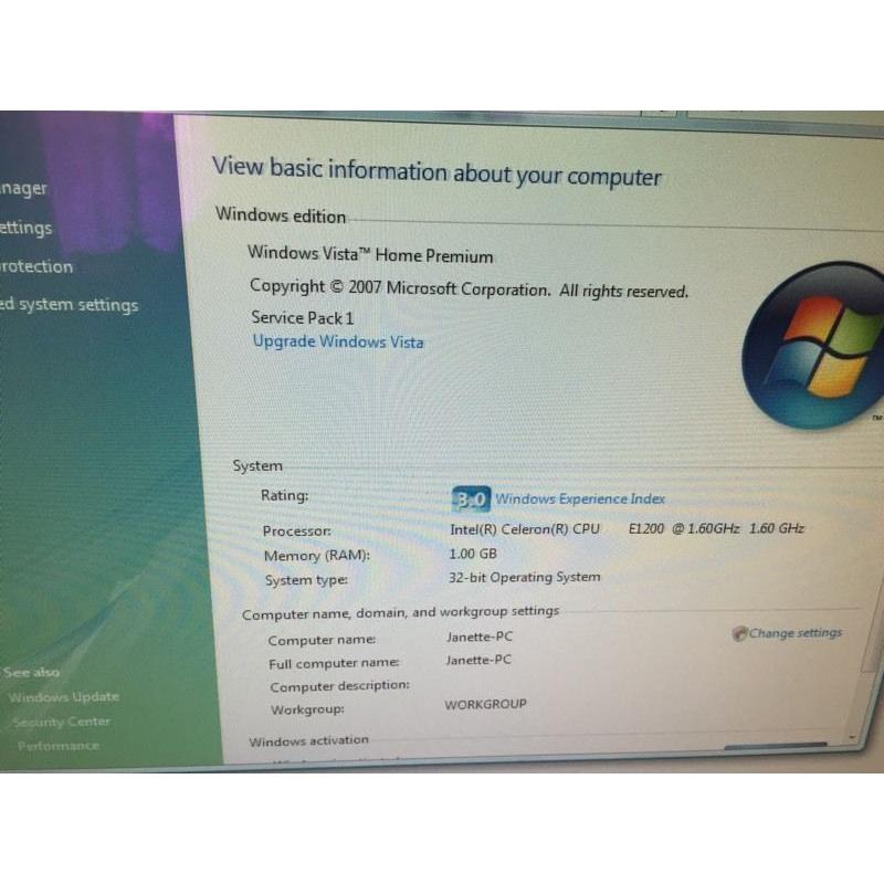 Packard Bell+computer desk.