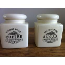 Tea Coffee Sugar Kitchen Storage Jars