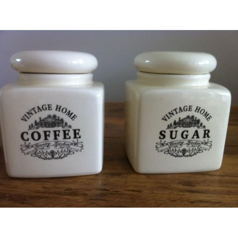 Tea Coffee Sugar Kitchen Storage Jars