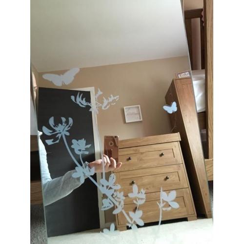 Mirror with butterfly detail