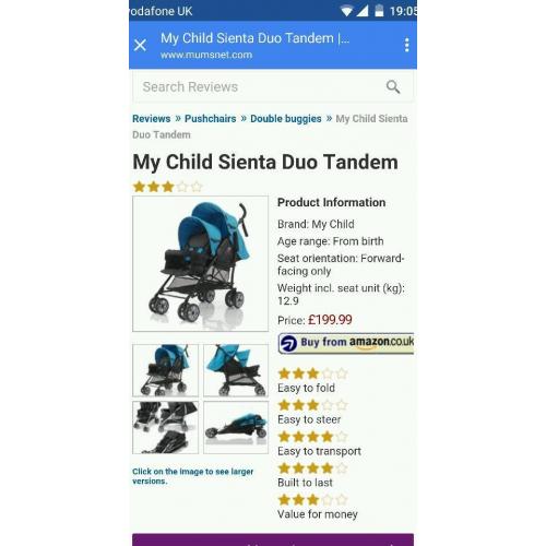 Double pushchair