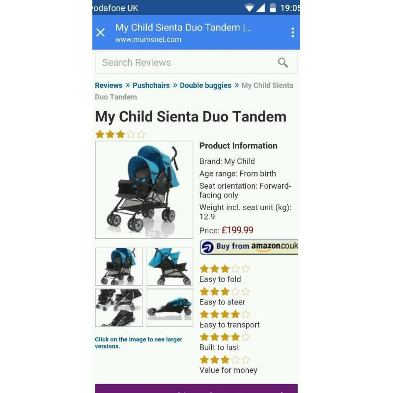Double pushchair