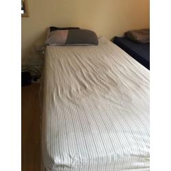 Brand-new single divan bed plus used mattress