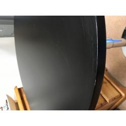 Black gas lift bar table