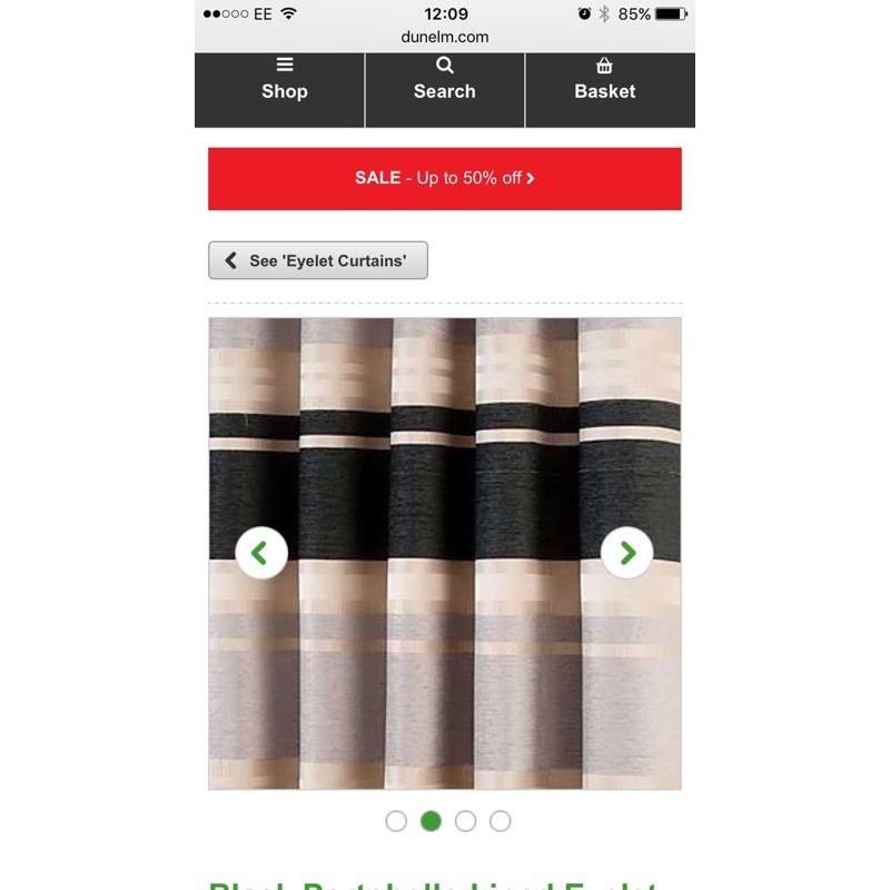 Dunelm portobello curtains