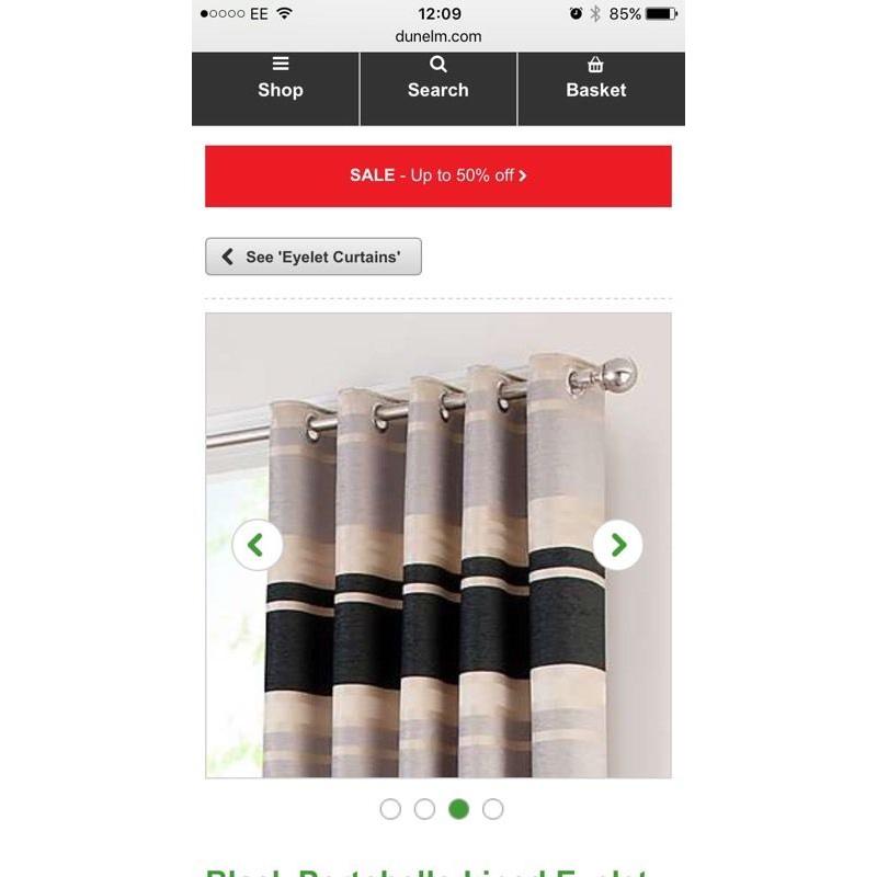 Dunelm portobello curtains