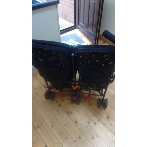 Maclaren double twin triumph pushchair