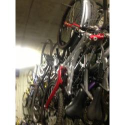 Men's and woman's mountain bikes