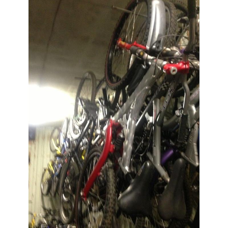 Men's and woman's mountain bikes