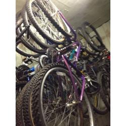 Men's and woman's mountain bikes